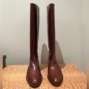 Vintage Cole Haan Tall Shaft Leather Riding Boots in Tan